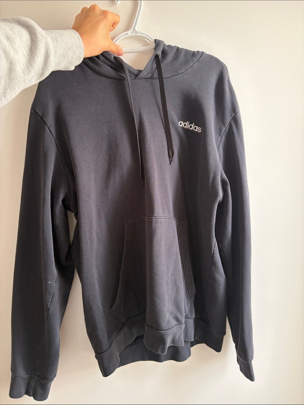 adidas Black Pullover Hoodie with Logo